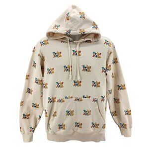 Teddy Fresh Ethan Hila Klein All Over Print Cream Hoodie Sweatshirt Adult Medium